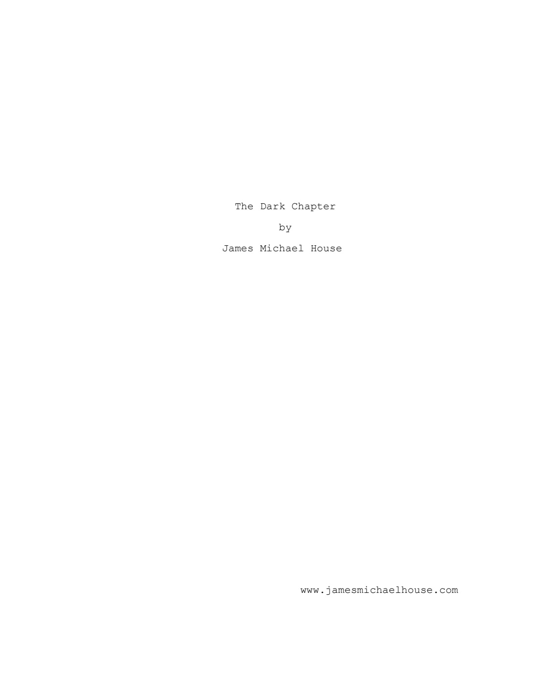 The Dark Chapter screenplay preview